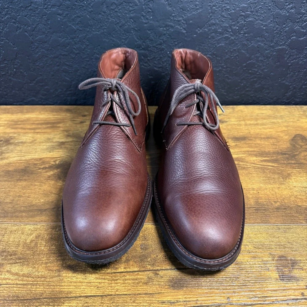 Johnston‎ & Murphy Copeland 25-1573 Brown Pebble Leather Chukka Boot Mens 12M